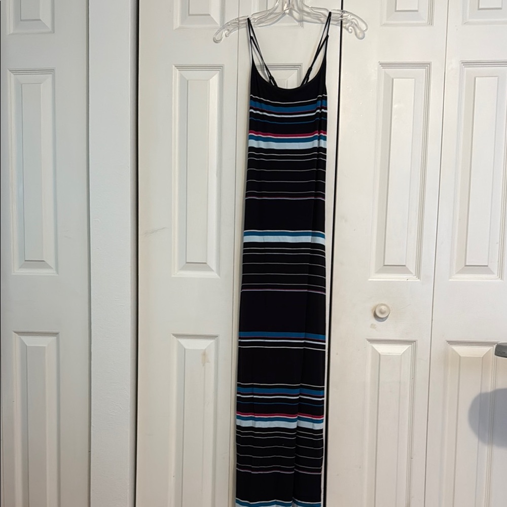 White House Black Market Multicolor Striped Maxi Dress